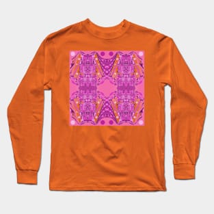 pink mayan alien ecopop Long Sleeve T-Shirt